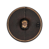 Italian Dark Brown Knotted Leather-Look Shank Back Plastic Button - 44L/28mm - Detail | Mood Fabrics
