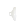 Italian White Concave Floral Molded Shank Back Plastic Button - 33L/21mm - Folded | Mood Fabrics