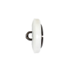 Italian White and Antique Bronze Plus Sign Plastic Shank Back Button - 36L/23mm - Folded | Mood Fabrics