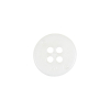 Italian White Faceted 4-Hole Nylon Button - 24L/15mm - Detail | Mood Fabrics