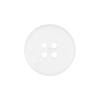 Italian White Faceted 4-Hole Nylon Button - 33L/21mm - Detail | Mood Fabrics