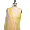Pink and Yellow Ombre Stripes Shadow Tulle - Spiral | Mood Fabrics
