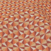 Orange, Pink and Dark Red Hexagon Pinwheels Medium Weight Linen Woven - Detail | Mood Fabrics