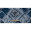Classic Blue and White Paisley Bandana Patchwork Cotton and Rayon Jersey - Full | Mood Fabrics