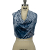 Classic Blue and White Paisley Bandana Patchwork Cotton and Rayon Jersey - Spiral | Mood Fabrics