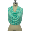 Seafoam, Turquoise and White Tie Dye Stripes Stretch Polyester Sweater Knit - Spiral | Mood Fabrics