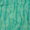 Seafoam, Turquoise and White Tie Dye Stripes Stretch Polyester Sweater Knit | Mood Fabrics