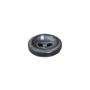Cool Gray and Black Enamel-Look 2-Hole Plastic Dish Button - 24L/15mm - Folded | Mood Fabrics