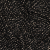 Black and Beige Speckled Diagonal Stripes Fulled Wool Knit | Mood Fabrics