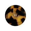 Golden Beige and Black Tortoiseshell Translucent Shank Back Plastic Button - 42L/27mm - Detail | Mood Fabrics