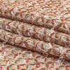 Italian Ivory, Camel and Pink Tactile Cotton and Polyester Sweater Knit - Folded | Mood Fabrics