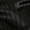 Black and Silver Striped Acetate Twill Lining - Detail | Mood Fabrics