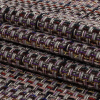 Italian Flint Gray, Lilac and Navy Blended Wool Tweed - Folded | Mood Fabrics