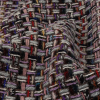 Italian Flint Gray, Lilac and Navy Blended Wool Tweed - Detail | Mood Fabrics