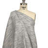 Light Greige and Dark Slate Striated Loopy Cotton Twill - Spiral | Mood Fabrics