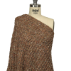 Salmon, Tan and Deep Magenta Tweedy Blended Wool Ribbed Sweater Knit - Spiral | Mood Fabrics
