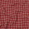 Red and White Plaid Polyester and Wool Tweed | Mood Fabrics