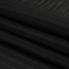 The Row Italian Black Pleated Stripes Polyester Chiffon - Folded | Mood Fabrics