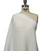 The Row Italian White Pleated Stripes Polyester Chiffon - Spiral | Mood Fabrics