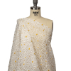 Carolina Herrera Lily White and Yellow Daisies Silk Organza Embroidered Lace - Spiral | Mood Fabrics