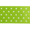 Lime and White Polka Dot Satin Ribbon - 1.5" - Detail | Mood Fabrics