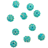 Turquoise AB Rhinestone and Resin Faceted 12mm Beads - 10pc | Mood Fabrics