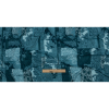 Moody Blue Patchwork and Paisley Stretch Polyester ITY Jersey - Full | Mood Fabrics