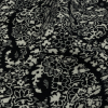 Black and White Floral Paisley Stretch Cotton Jersey - Detail | Mood Fabrics