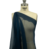 Famous Australian Designer Navy Blue Crinkled Silk Chiffon - Spiral | Mood Fabrics