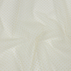 Famous Australian Designer Oyster White Flocked Polka Dots Point D'esprit | Mood Fabrics
