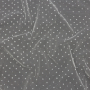 Famous Australian Designer Ivory Flocked Dots Polyester Mesh | Mood Fabrics