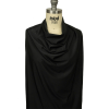 Famous Australian Designer Black Onyx Stretch Polyester Jersey - Spiral | Mood Fabrics