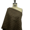 Thom Browne Tan, Green and Brown Plaid Blended Wool Brushed Twill Double Cloth Coating - Spiral | Mood Fabrics