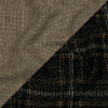 Thom Browne Beige and Black Plaid Tweedy Blended Wool Double Knit | Mood Fabrics