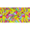 Italian Yellow, Pink, and Teal Geometric Abstraction Silk Charmeuse - Full | Mood Fabrics