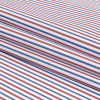 Balenciaga Italian Holly Berry, Blue and White Striped Cotton Poplin - Folded | Mood Fabrics