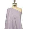 Balenciaga Italian Holly Berry, Blue and White Striped Cotton Poplin - Spiral | Mood Fabrics