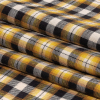 Balenciaga Italian Misted Yellow, Phantom and Cream Plaid Cotton Brushed Flannel - Folded | Mood Fabrics
