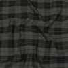 Balenciaga Italian Black and Gray Plaid Brushed Cotton Twill Flannel | Mood Fabrics