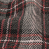 Balenciaga Italian Gray, Biking Red and Violet Ice Plaid Wool Twill - Detail | Mood Fabrics