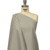 Balenciaga Italian Gray and Sugar Swizzle Candy Striped Blended Cotton Poplin - Spiral | Mood Fabrics