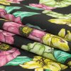 Balenciaga Italian Pink, Yellow and Lime Floral Cotton Drill - Folded | Mood Fabrics