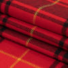 Balenciaga Italian Red, Black and Yellow Plaid Brushed Cotton Twill Flannel - Folded | Mood Fabrics