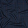 Balenciaga Italian Navy, Blue Depths and Red Plaid Cotton Twill Shirting | Mood Fabrics