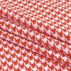 Balenciaga Italian Red and White Houndstooth Stretch Cotton and Nylon Jacquard - Folded | Mood Fabrics