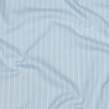 Balenciaga Italian Baby Blue and White Cotton Blend Jacquard Knit | Mood Fabrics