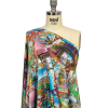 Balenciaga Italian Multicolor Postcards Double Faced Polyester Crepe Back Satin - Spiral | Mood Fabrics