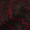 Balenciaga Italian Red, Brown and Black Bean Tattersall Check Virgin Wool Twill - Detail | Mood Fabrics