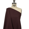 Balenciaga Italian Red, Brown and Black Bean Tattersall Check Virgin Wool Twill - Spiral | Mood Fabrics