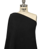 Balenciaga Italian Black Herringbone Brushed Virgin Wool Coating - Spiral | Mood Fabrics